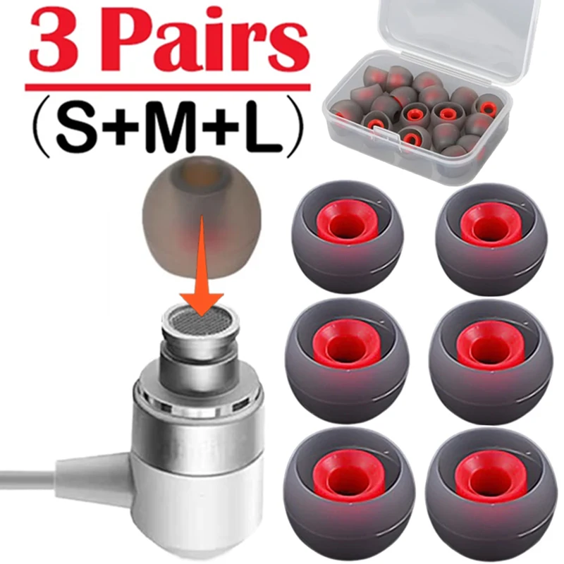 

3-1 пара, сменные силиконовые насадки для наушников