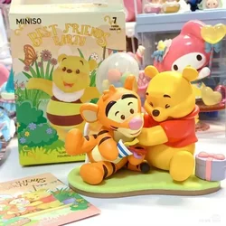 New Disney Miniso Blind Box Winnie The Pooh Blind Mysterious Surprise Box Figure Tigger Eeyore Piglet Kawaii Model Kids Toy Gift