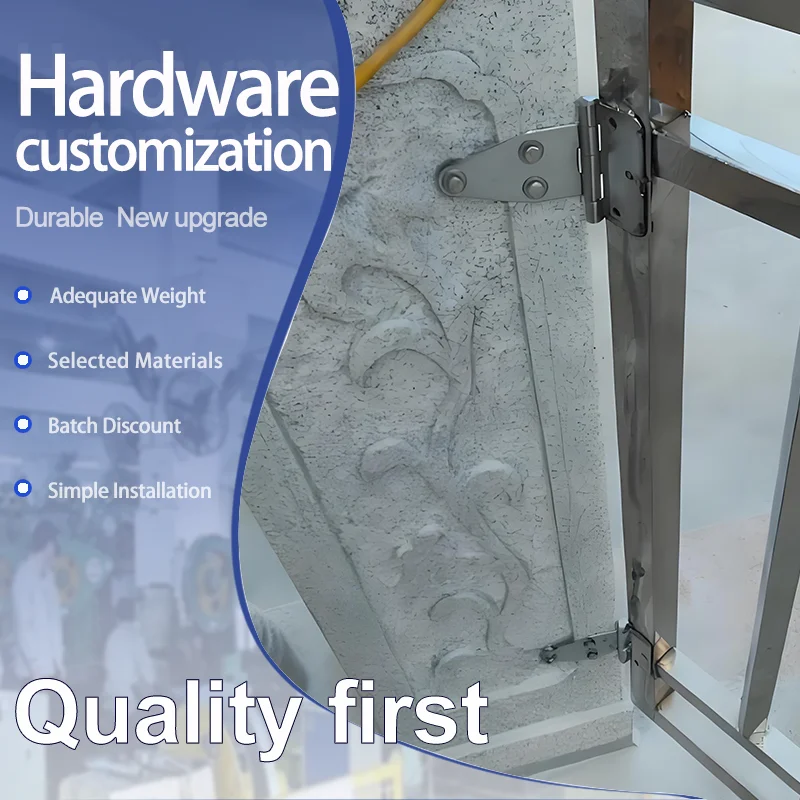 304 Stainless Steel Heavy-Duty Door Hinge for Industrial Equipment Cabinet - Folding Door Swing Damping Mechanism