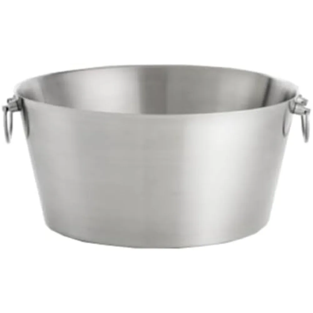 

BT199, Ванна для напитков, емкость 6,75 галлонов, круглая, диаметр 19 x 9 дюймов, высота, двойная стенка, нержавеющая сталь, атласные фини