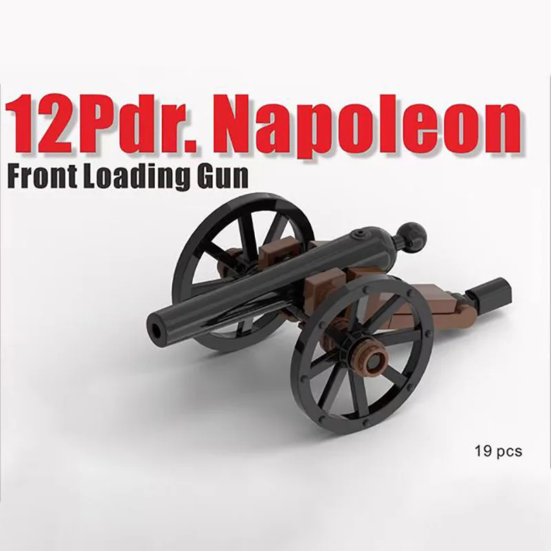 Napoleonic Wars Solider Gun Sword Cannon Medieval Figures Building Blocks French Russia Army Weapons Accessories Brick Toys Gift