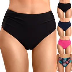 Bra And Skirt Set Women High Waist Bikini Bottoms Swim Briefs Beach Shorts Ruched Women Bathing Suits with Shorts