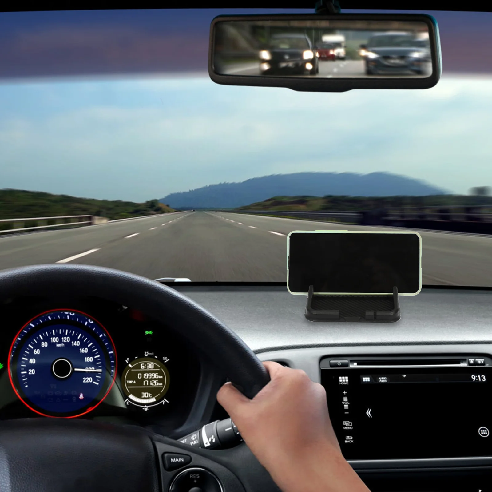 

Anti-Slip Car Phone Dashboard Pad Mat Non-Slip Silicone Grip for Smartphone Navigation Holder Storage Dash Mount