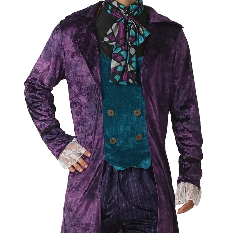 Snailify Men Costume Halloween Costume For Adult Alice In Wonderland Authentic Mad Hatter Costume Mens Purim Cosplay