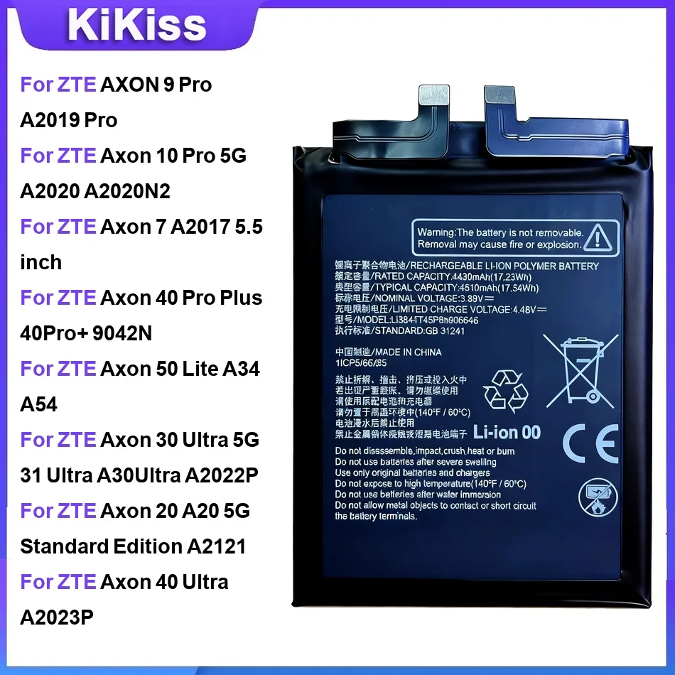 Battery For ZTE AXON 9 Pro 10 Pro 7 A2017 5.5 inch 40 Pro Plus 50 Lite A34 30 Ultra 20 A20 40 Ultra /Pro 5G M Z999 Z-01K
