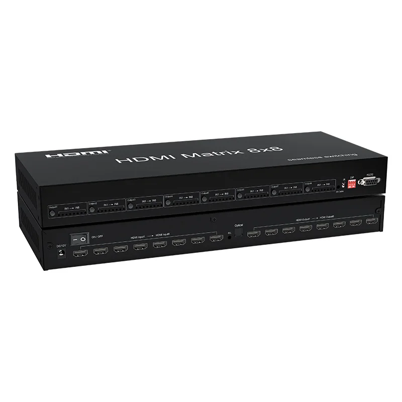 1080P@60Hz HDMI Matrix 8X8 Seamless Switch HDMI Matrix 8 In 8 Out With Audio