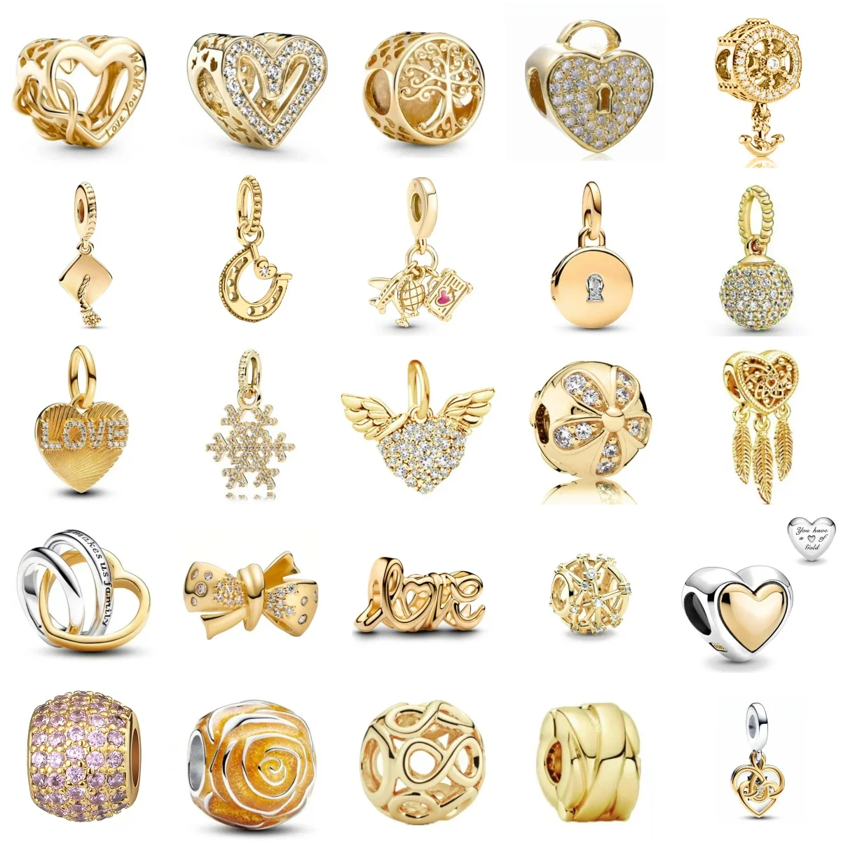 

New European 925 silver gold-plated bow is suitable as a Valentine's Day jewelry gift