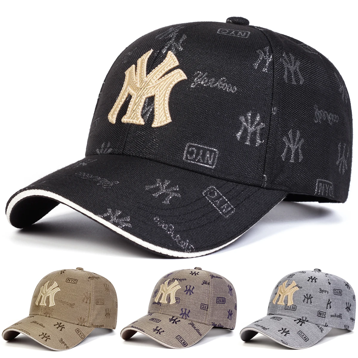 ユニセックス MY 文字刺繍野球帽春と秋の屋外調節可能なカジュアル帽子日焼け止め帽子スポーツキャップ