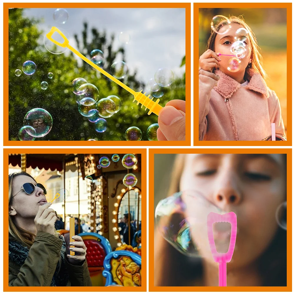 

30pcs Empty Bubble Wands Tube Mini Heart Shaped Colorful Blowing Bottle Refillable Bubbles Water Wand Party Favor Toys Making