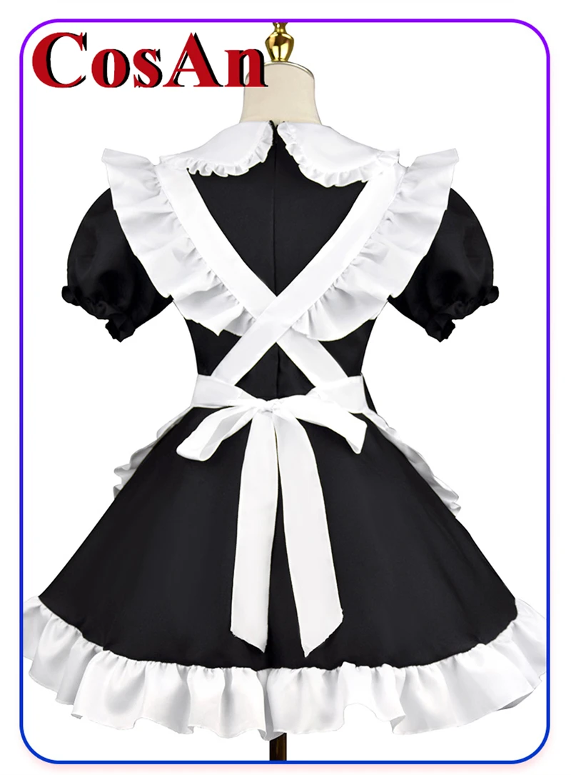 CosAn Anime Cute Cat Maid Cosplay Costume Dress kitty Game Waiter High School Uniform Set Everyday Wear XXL Pretense