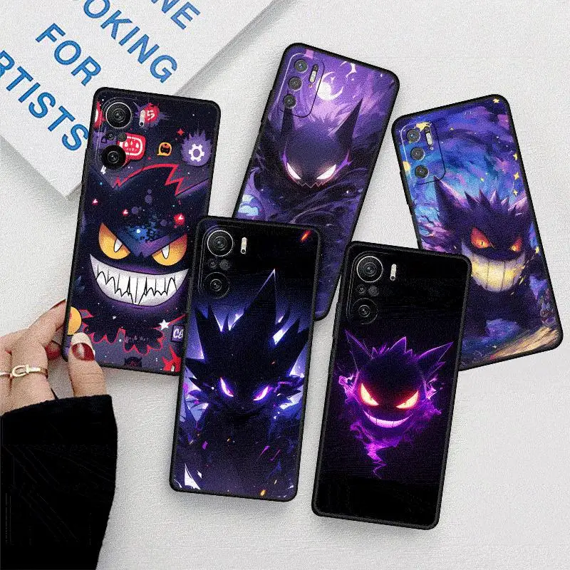 Pokemon Gengar Case For Xiaomi Redmi Note 12 10 5G 11 13 9 9S 8 Pro 13c 12 C 10 10C 9C 9A A1 K40 Pro Silicone Phone Fundas