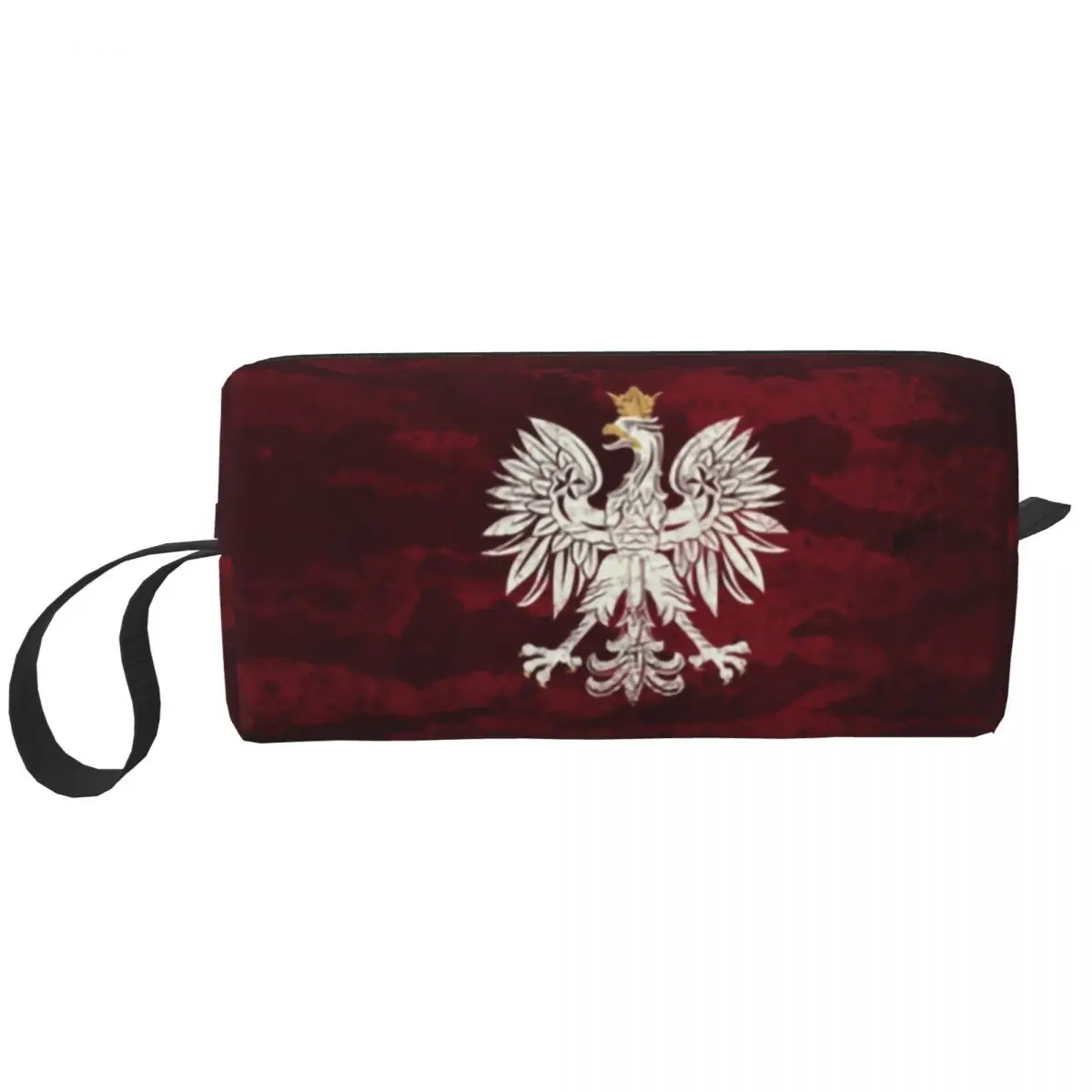 Cute Poland Vintage Coat Of Arms Travel Toiletry Bag Women Polska Polish Eagle Cosmetic Makeup Bag Beauty Storage Dopp Kit