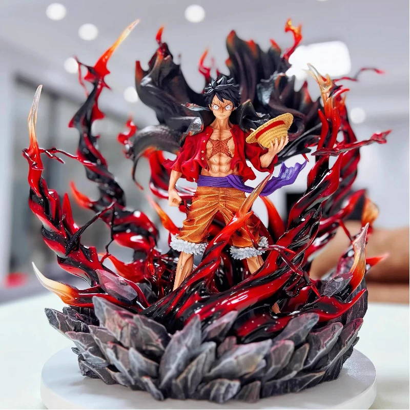 

32cm One Piece Monkey D Luffy Wano Country Haki 32cm Gk Statue Collectible Figure Anime Model Desktop Decoration Gift For Fans