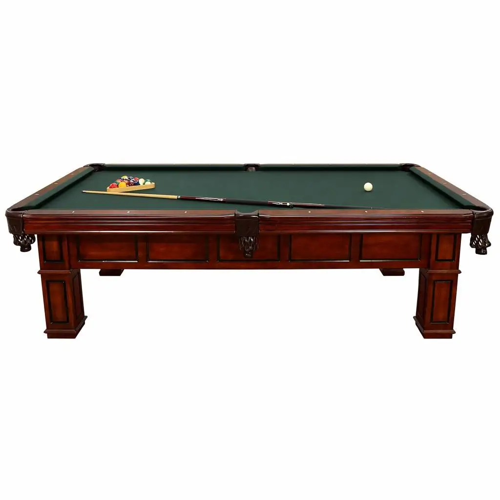 Certified Solid Wood Pool Table Frame, Leather Pockets, 25mm Slate, Tournament Felt, OEM Custom, 7-9FT