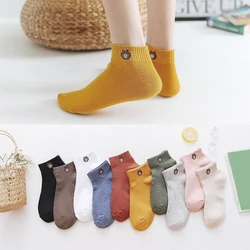 10 Pairs (Random Delivery) Women Versatile Simple Fashion Bear Cartoon Socks Comfortable Light Suitable for Daily Travel Wear