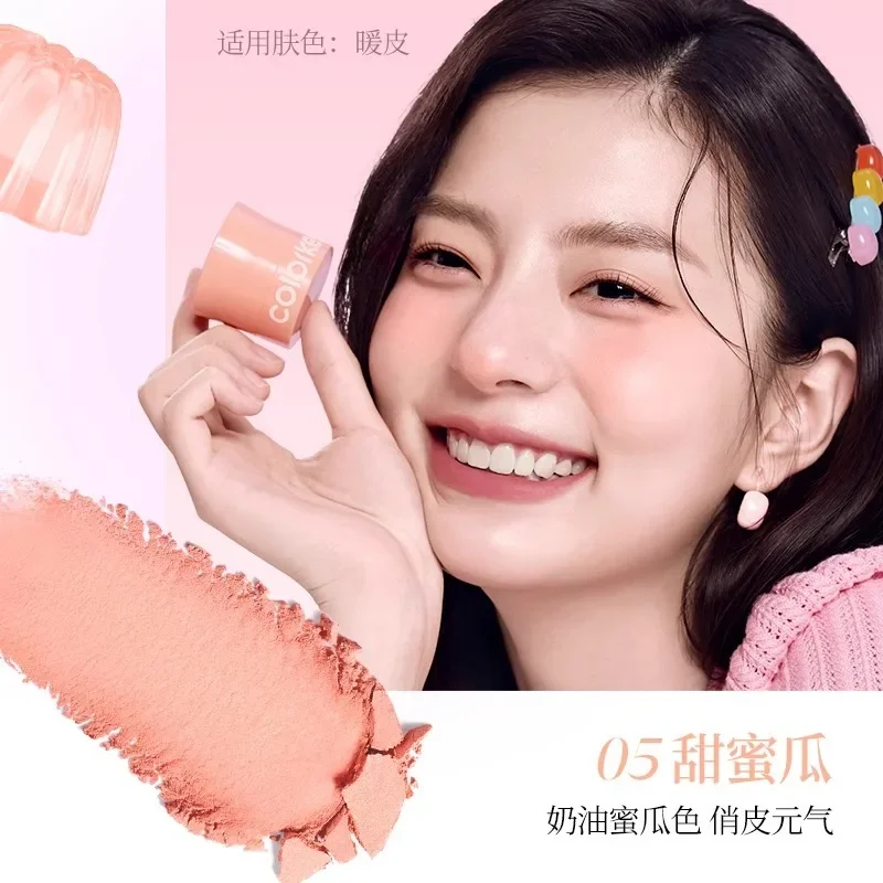 Colorkey Pudding Fard Colore gonfio Non facile da far volare Polvere Naturale Illumina Contouring Guancia Trucco viso a lunga durata