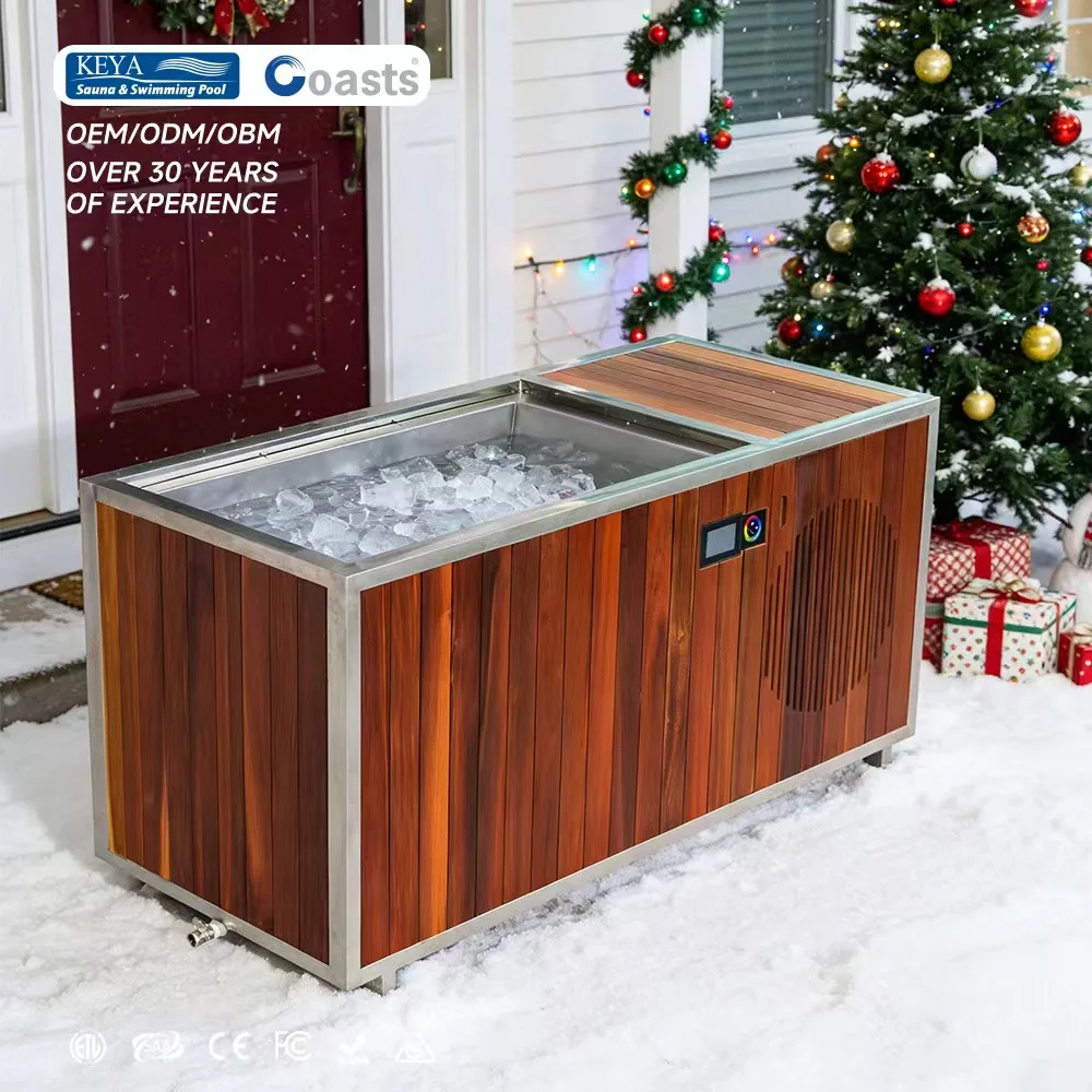 Coasts Cold Plunge Tub with Water Chiller and Light 1Person Ice Bath Cold Plunge for Home Spa Recovery