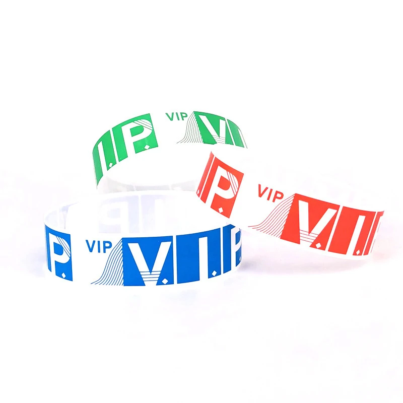 100pcs Party Paper Bracelet Synthetic Wristbands Sticky Wristband Painting Pattern Logo