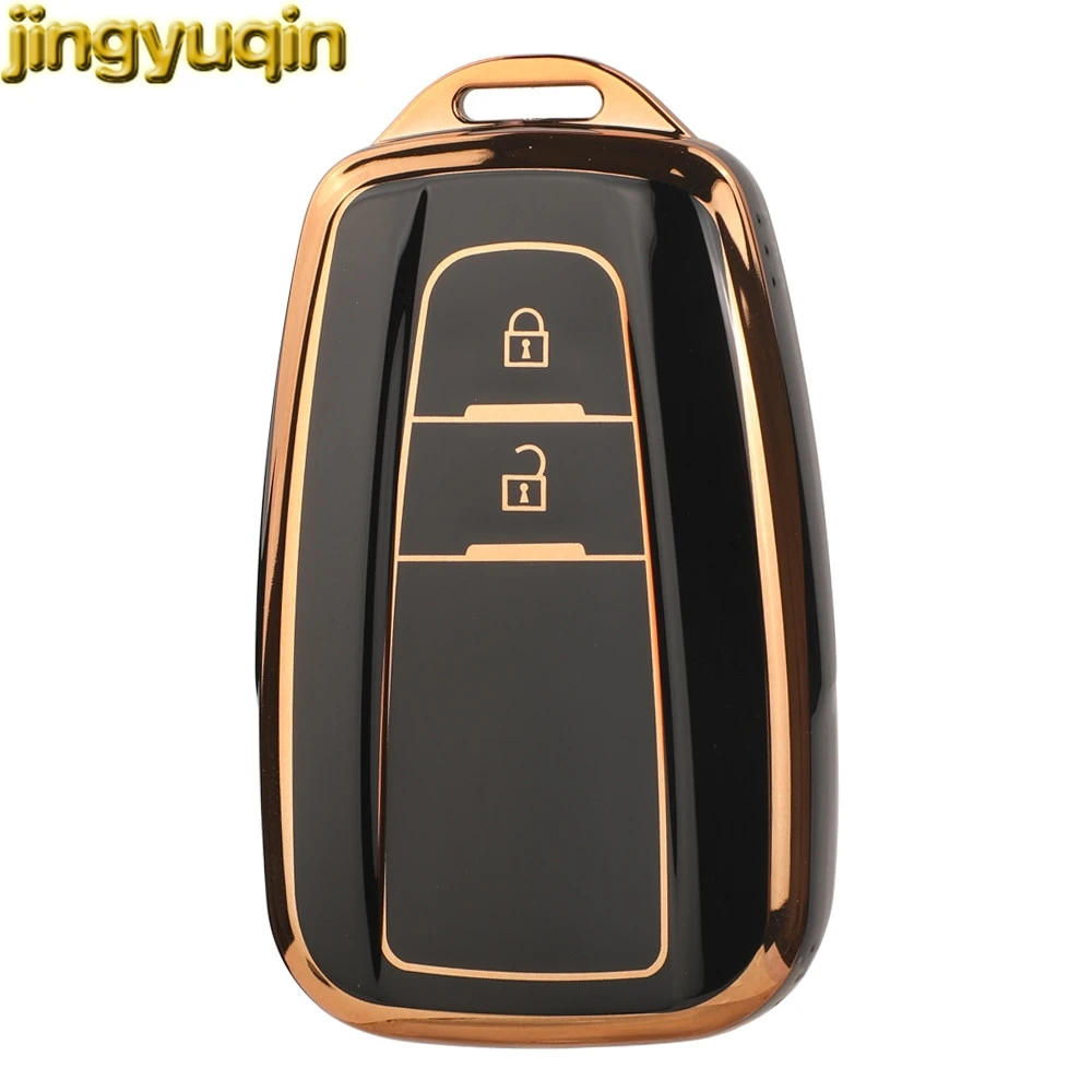 

Jingyuqin TPU флип-чехол для Toyota Camry Corolla CHR чехол для дистанционного ключа от машины Prius Prado RAV4 Land Cruiser 2/3 кнопки