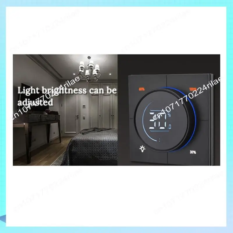 A17Z 1 قطعة مقبض لا نهائي منظم باهتة زيجبي 3.0 قطعة لوحة الجدار مفتاح الإضاءة 150-300 واط التيار المتناوب 110-240 فولت شاشة LCD رقمية ياندكس (أبيض)