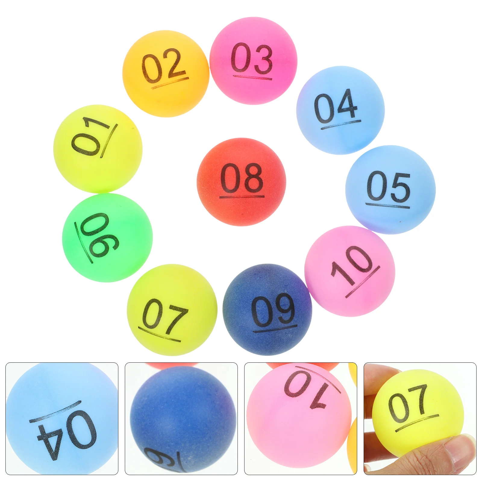 10 Pcs Lottery Balls Color Number Box Selection Party Lucky Draw Table Tennis Capsules