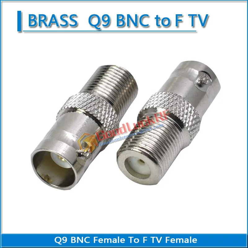 Q9 BNC Female To F Female Plug BNC - F Nickel Plated Straight Coaxial RF Adapters Cable Coax Connector Socket