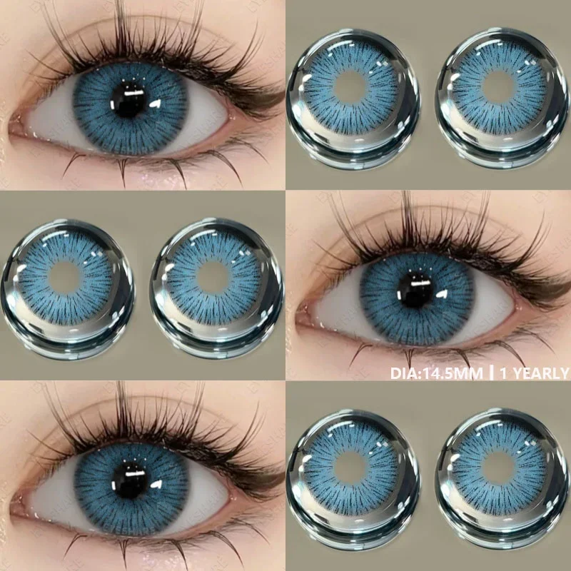 EYESHARE 1pair New Fashion Color Contact Lenses for Eyes Natural Green Eye Lenses Blue Lenses Yearly Use Eye Lens Color Contacts