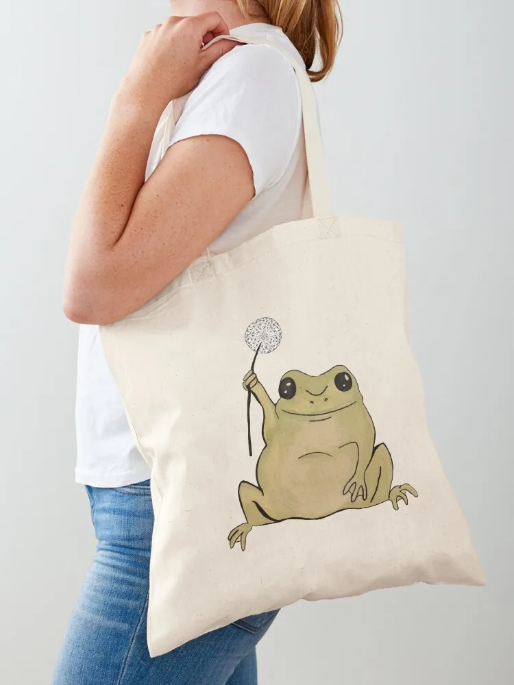 

Dandelion Frog Tote Bag shopper bag women tote bag Fabric Canvas
