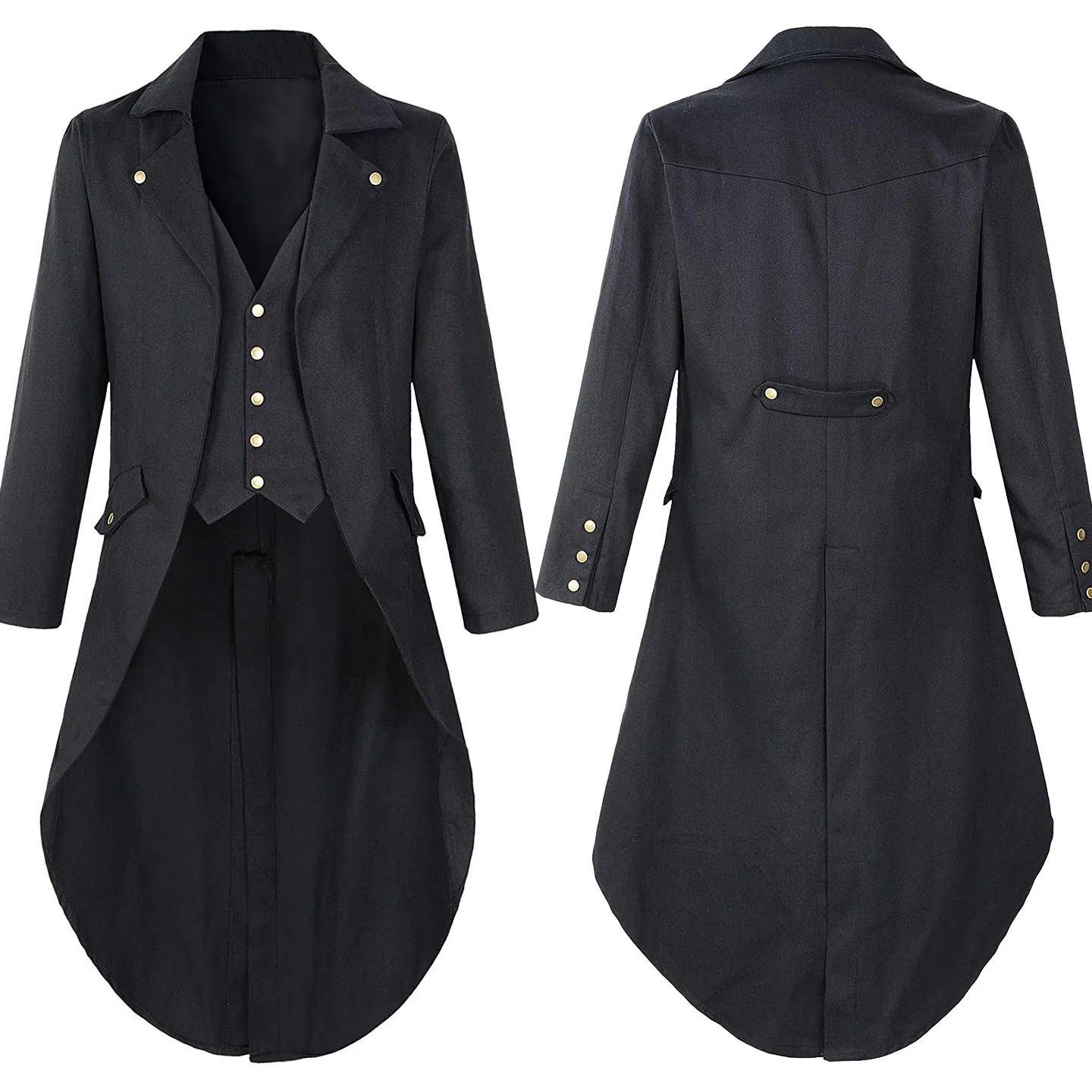 Traje gótico sle bla tailcoat loween para homens st punk era vitoriana transfronteiriça fabricante chinês roupa de palco