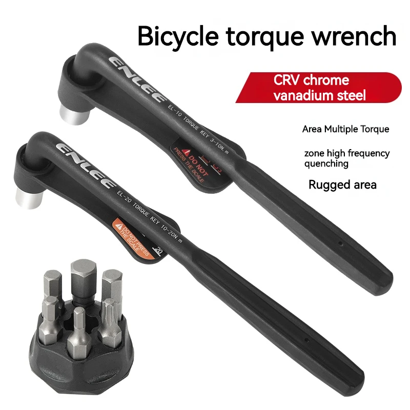 ENLEE Bicycle Portable Torque Wrench Inner Hexagon Set 10-20NM High Precision Torque Tool Set Bicycles Convenient Torque Wrench