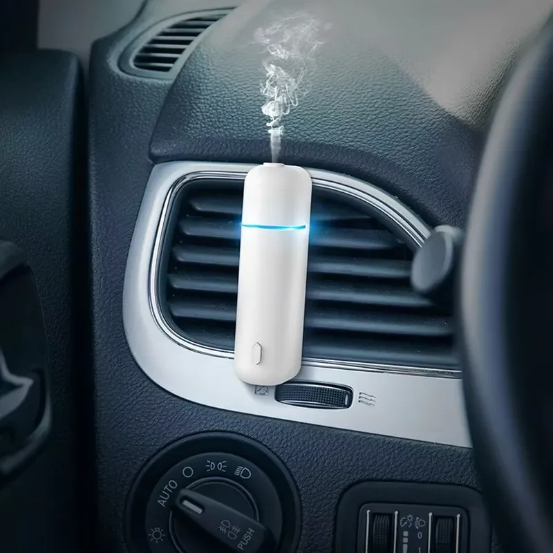 Custom Anhydrous Battery Operated Car Diffuser Vent Clip Wireless Charging Electric Fragrance Car Aroma Diffuser