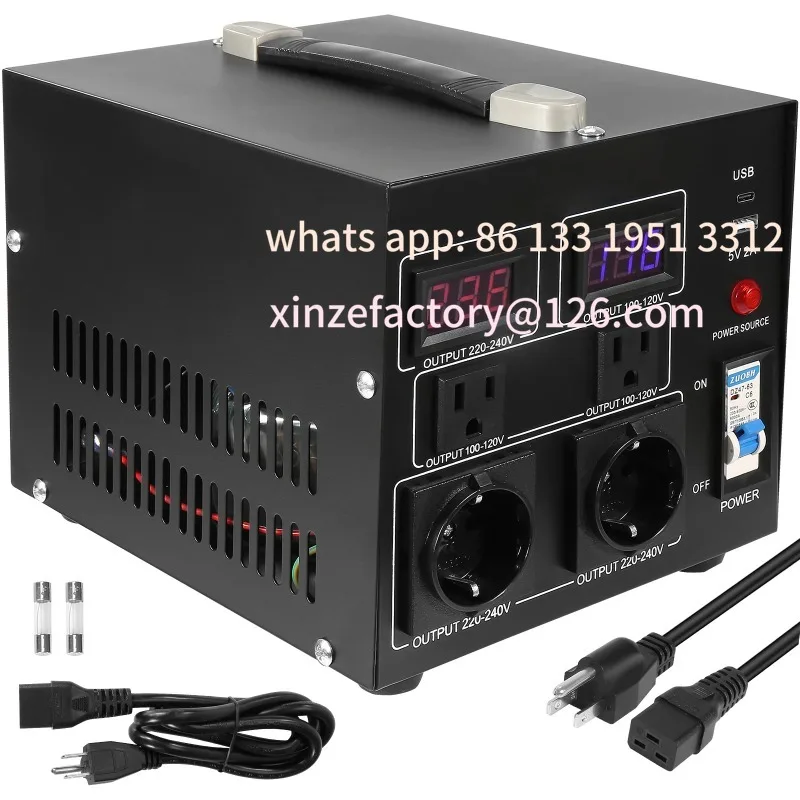 Customizable SucceBuy Voltage Converter Transformer 2000VA/3000VA/5000VA Heavy Duty Step Up/Down Transformer with US&EU Outlet 5