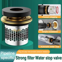 Strong Filter Water Stop Valve Brass Gasket Sealing Ring Angle Valve Silicone Gasket Filter Stop Water Faucet Accessories 1-8PCS