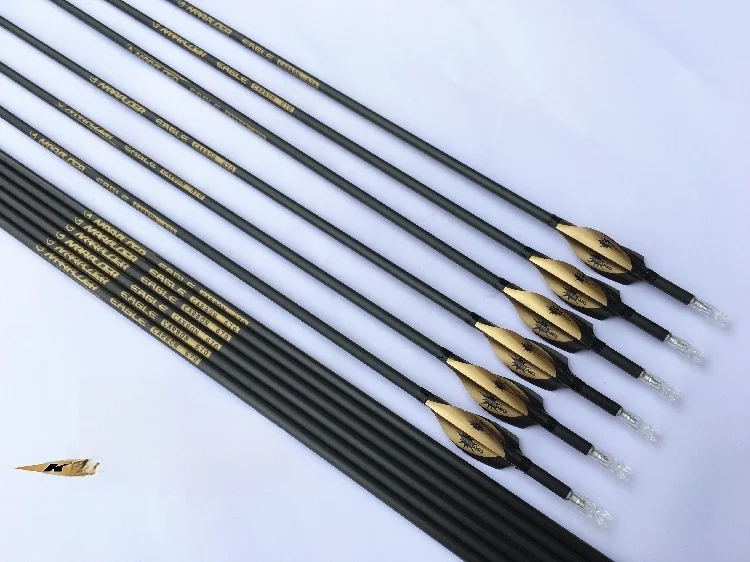 gold-label-kezi-prowler-competitive-bow-arrow-shooting-accuracy-black-gold-spiral-feather-straight-feather-42-inner-diameter