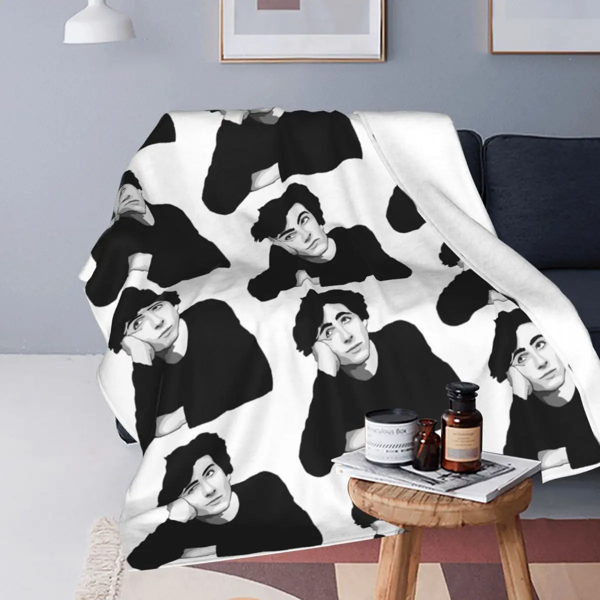 Timothee Chalamet Blanket Lil Timmy Tim Flannel Awesome Soft Throw Blanket for Bed Sofa Spring/Autumn