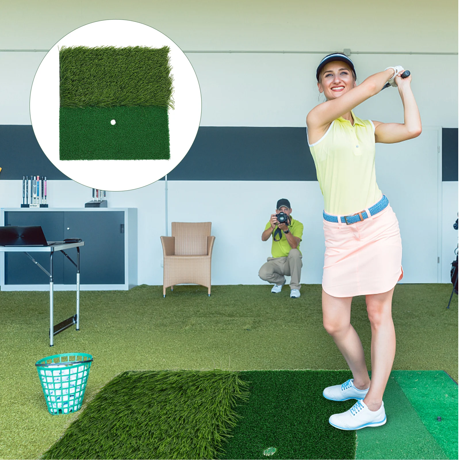 High Quality Golfing Practice Mat Reusable Artificial Grass Surface Foldable Hitting Training Mat for Home Garden Course Use