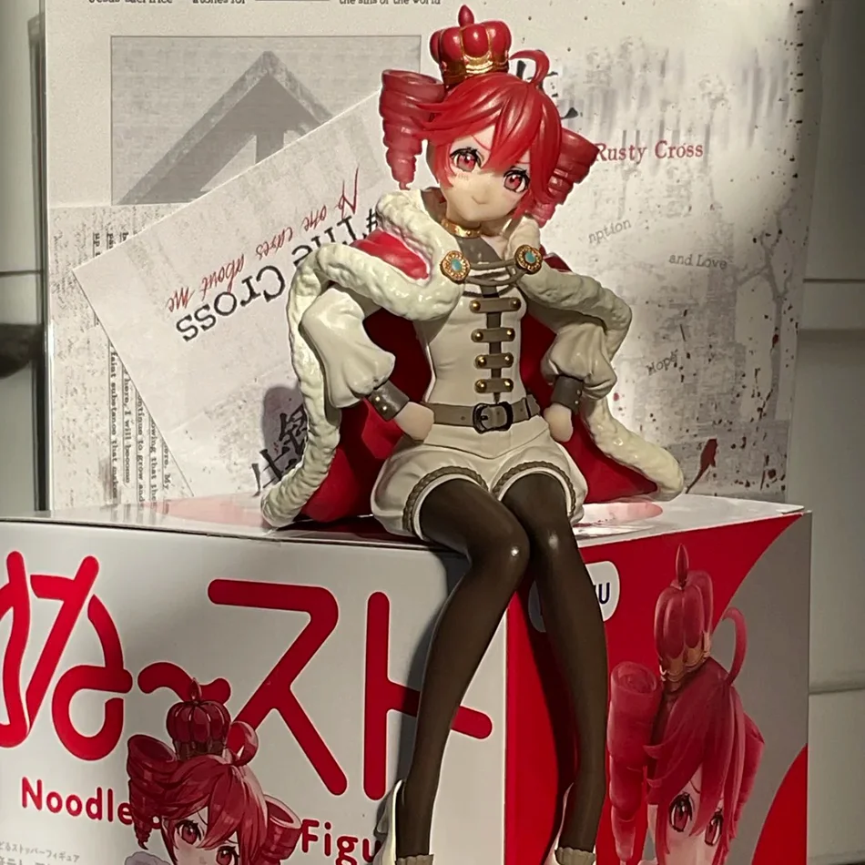 Disponível em estoque: Kasane Teto, versão King. Figura de 15 cm da série Noodle Stopper, representando um personagem de anime sentado, para decoração de mesa, peça de coleção, ideal como presente.