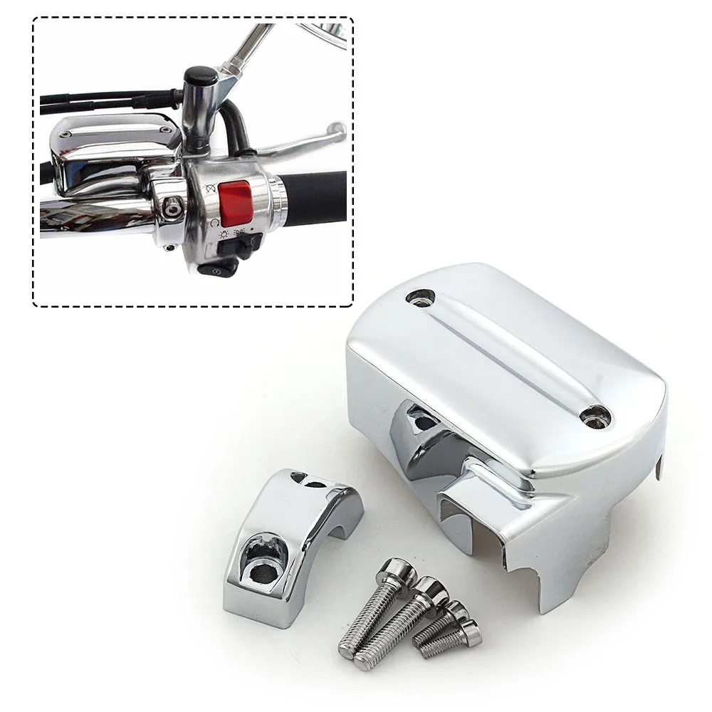 Motorcycle Chrome Aluminum Front Brake Master Cylinder Cover Reservoir Cap For Yamaha Dragstar V-Star XVS 400 650 950 1100 1300