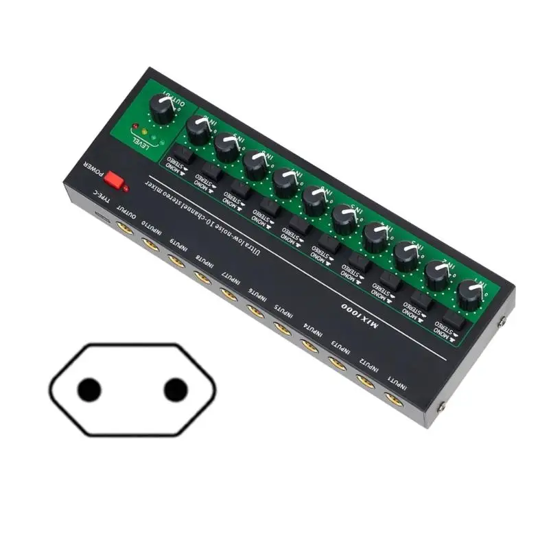 10 قنوات رقمية لوحدات التحكم في المزج، خلاط ستيريو مع ترددات