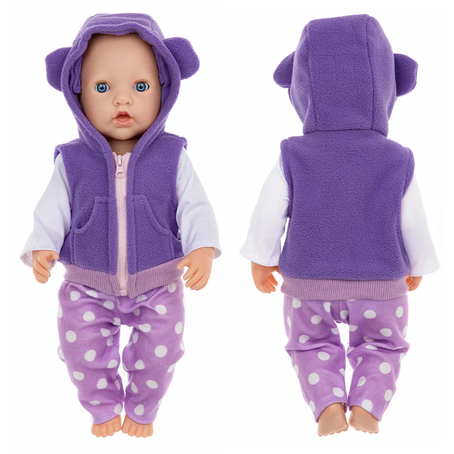 

16-18Inch Baby Born Doll Clothes Cute Deer Jacket Hoodie Pants Reborn Doll Suit Kids Birthday Gifts