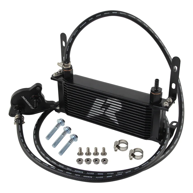 

Oil Cooler With Adaptor Kit 14 Rows AN8 Transmission For Toyota Vios NCP150 NCP151/Altis ZRE172 1.8/ZGE20 Yaris Black Aluminum