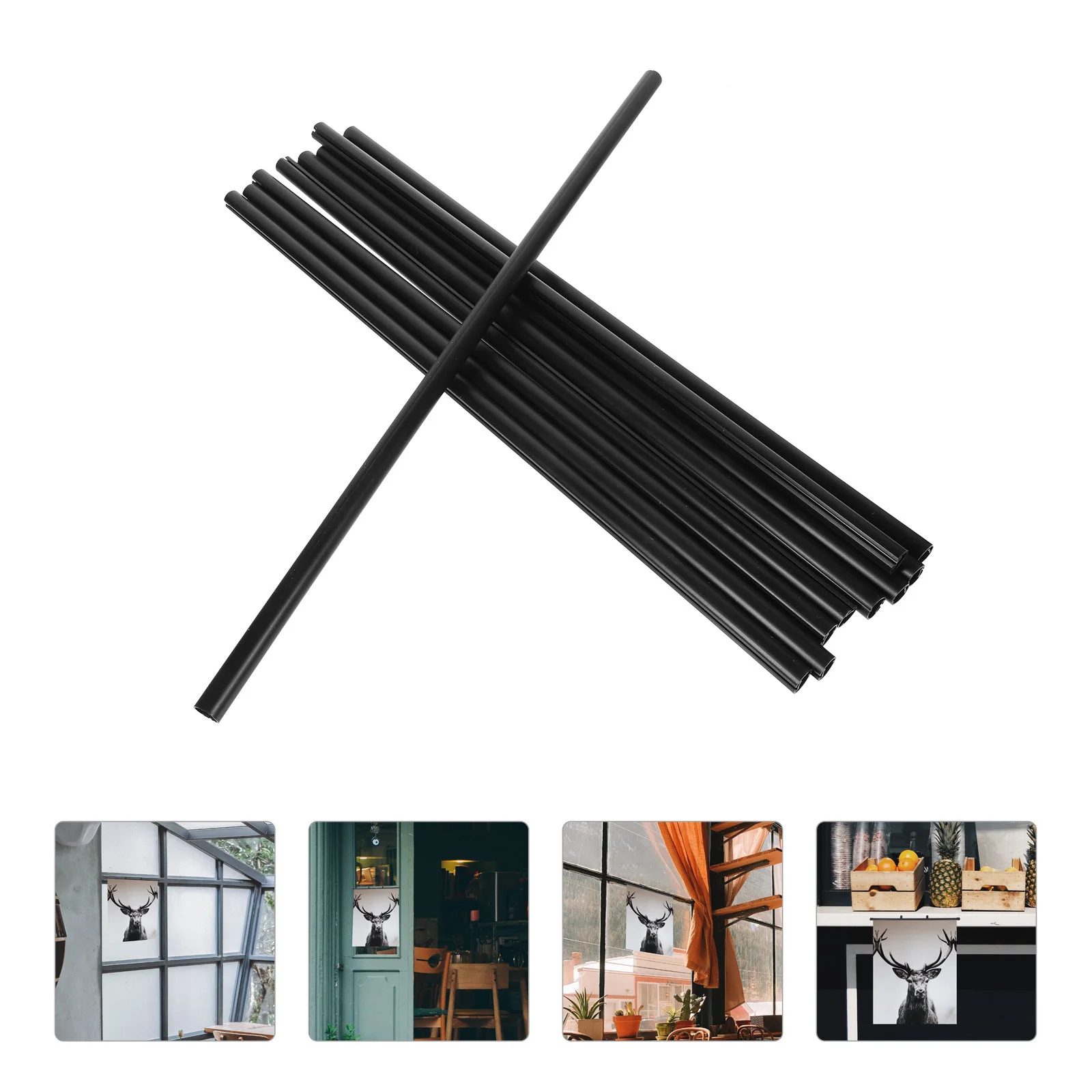 

1 Set Plastic Poster Hanger Clips For Artwork Painting Wall Decor Dowel Rod Frame Hanging Scroll Holder Diy Home Office Party