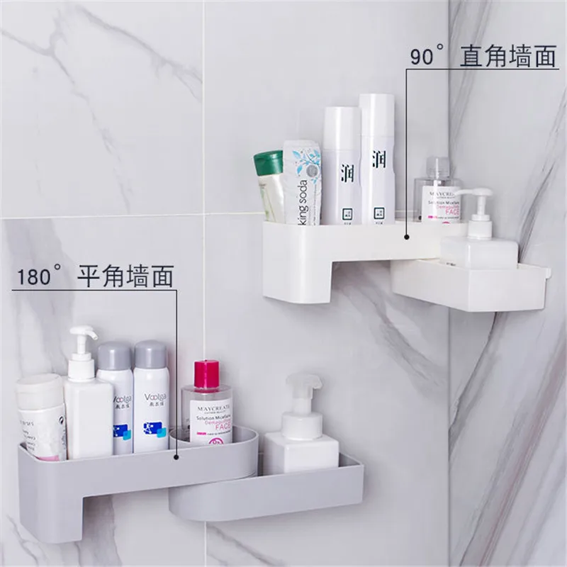 Roterende Magazijnstelling Badkamer Non Geperforeerde Muur Opknoping Rack Specerijen Opbergrek Keuken Opslag Rack