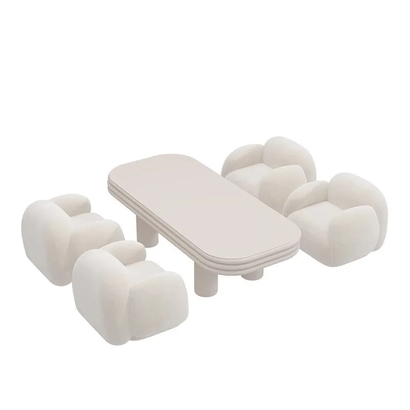 Simple sofa tables and chairs, combined kindergarten reading area, mini backrest seat,  clothing store  area to rest