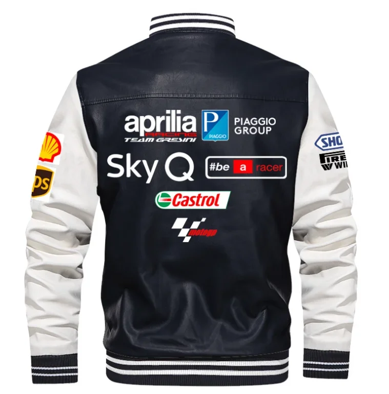 Chaquetas de cuero PU para hombre, abrigos informales de motociclista, talla europea, Apulia, eventos GP, otoño e invierno, novedad