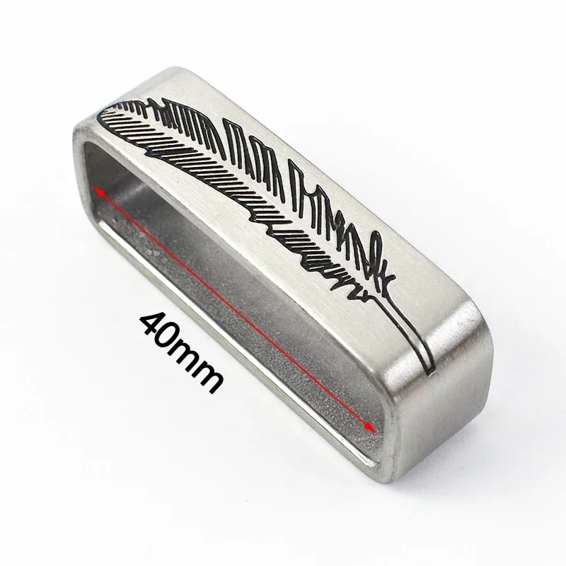 Deepeel 40mm szlufka ze szczotkowanego metalu solidny pasek ze stali nierdzewnej 3.7-3.9cm paski DIY skórzane rzemiosło sprzęt akcesoria do dżinsów
