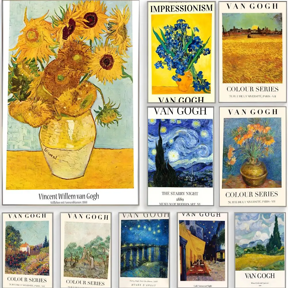 classic artist v-vincent van gogh Poster Classic Wall Art  Home Decor  Peel and Stick Unframed