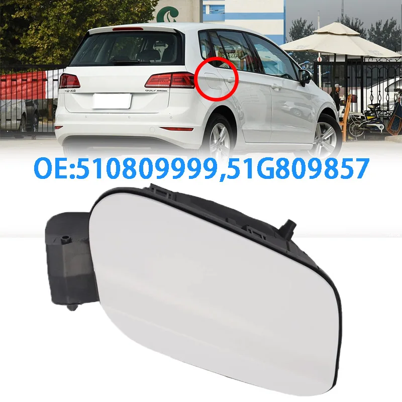 510809999 51G809857 For Volkswagen VW GOLF Sportsvan 2014-2020 Exterior Fuel Filler Door Lid Flap Tank Cover Unpainted