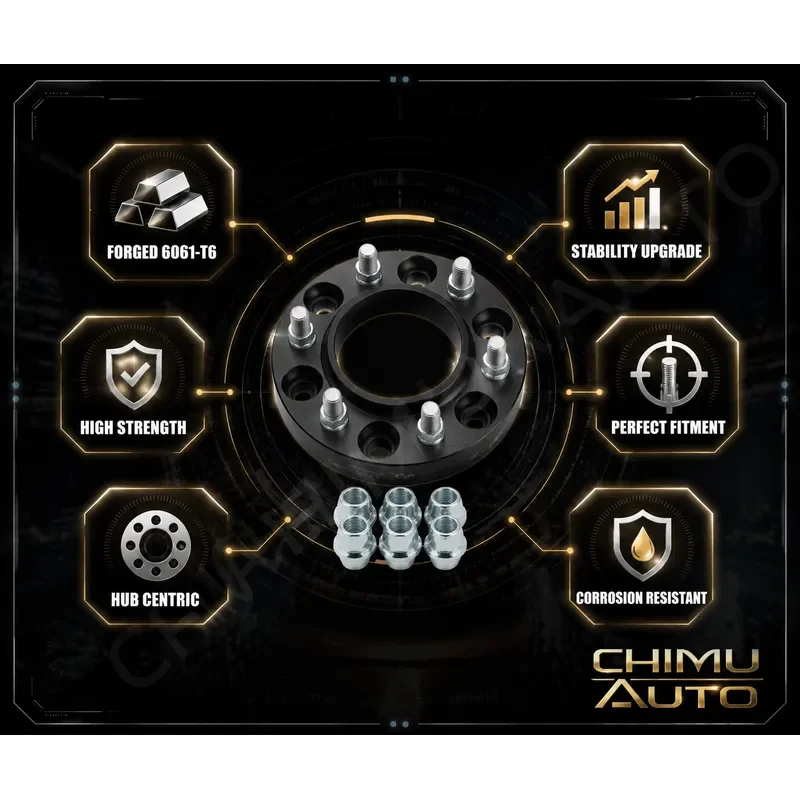 【CHIMU AUTO】 For Lexus GX400 GX460 GX470 LX500d LX600 Forged Wheel Spacer Adapter 6-Lug Hubcentric 6061-T6 Kit