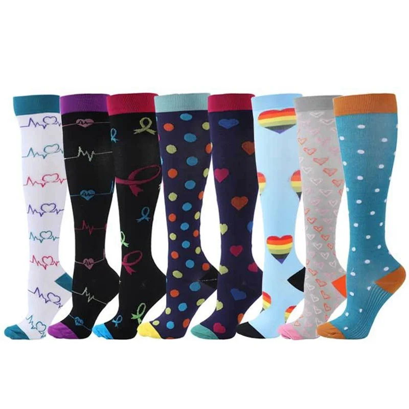 (6/7/8 Pairs) High Stretch Breathable Compression Stockings Professional Leggings Women's Stockings